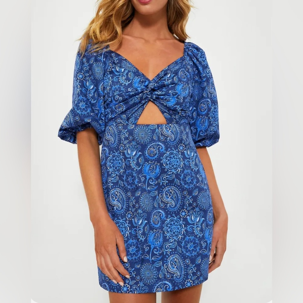 Tuckernuck Hyacinth House Blue Mod Paisley Bianca Mini Dress